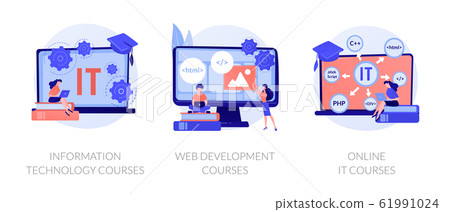 IT education vector concept metaphors IT education vector concept metaphors 61991024