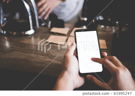 Woman hand use smartphone to do work business, Woman hand use smartphone to do work business, 61995247