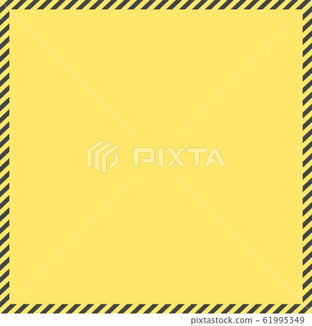Warning / Danger / Disaster Prevention Image Material: Yellow and black simple alert background material (square) 61995349