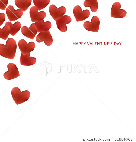 Happy Valentines day card. Hearts concept. Romantic composition. 61996703
