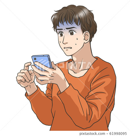 Young man using a smartphone Young man using a smartphone 61998095