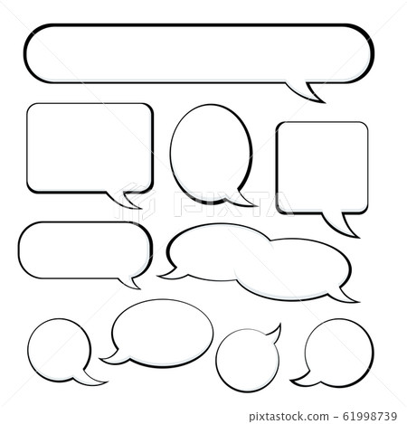 Set of retro empty comic speech bubbles - Stock Illustration [61998739 ...