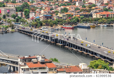 Top view of Istanbul city and Ataturk Bridge in Top view of Istanbul city and Ataturk Bridge in 61999536