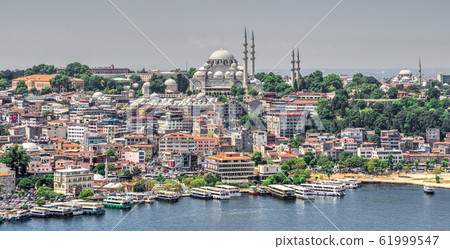 Top view of Istanbul city and Dock For Bosphorus 61999547
