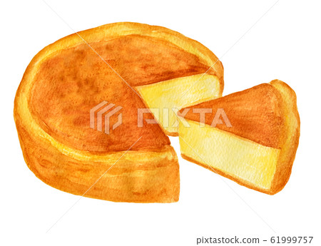 芝士焗蛋糕02(水彩) 芝士焗蛋糕02(水彩) 61999757