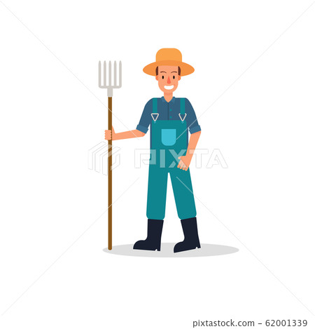 Farmers vector flat design isolated on white - Stock Illustration ...