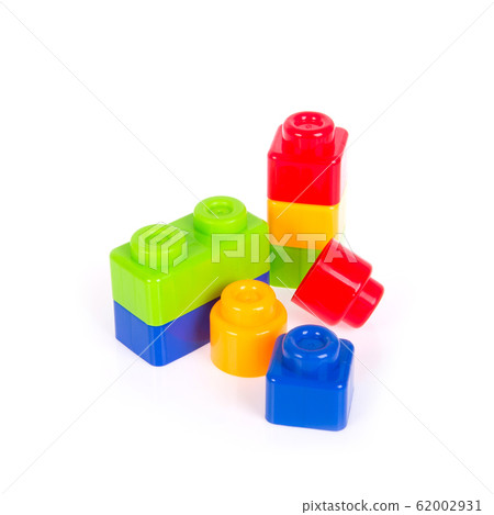 Toy or Plastic building blocks on background new. 62002931