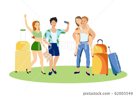Tourist characters. Vector-插圖素材 [62003549] - PIXTA圖庫