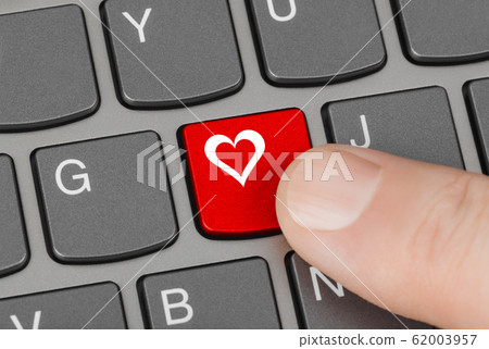 Computer keyboard with love key Computer keyboard with love key 62003957