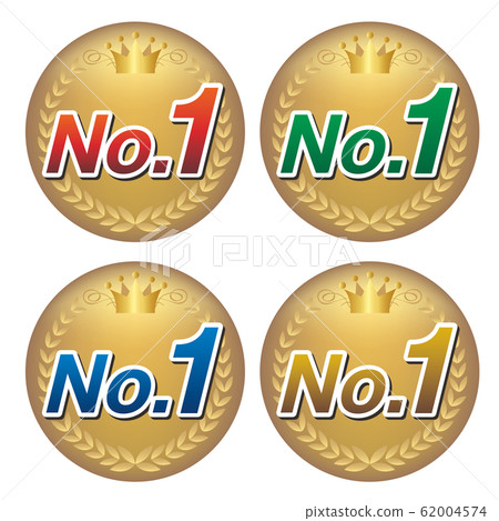 No.1 high-class image that can be used for eye catching golden laurel, frame, crown vector material 62004574