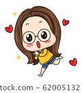 Cute girl in glasses  62005132