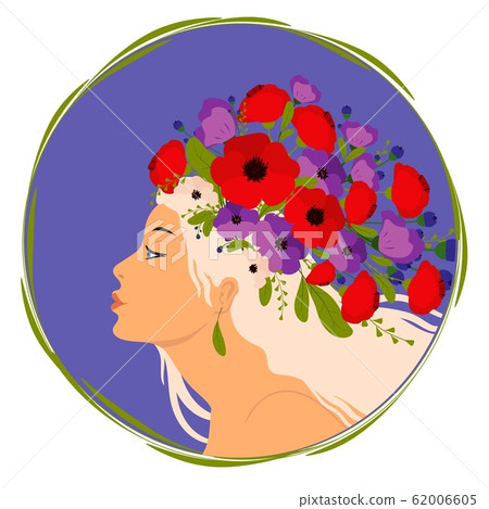 Happy Womens Day Floral Greeting Card Design. Happy Womens Day Floral Greeting Card Design. 62006605