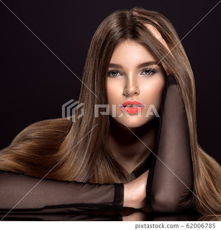 Woman with beauty long brown hair. Beauty woman 62006785