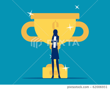 Business achievement concept. Flat cartoon vector 62006931