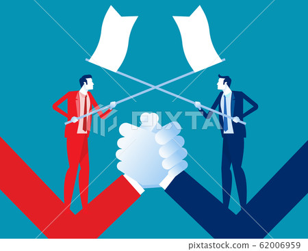 Business conflict. Concept business war vector 62006959