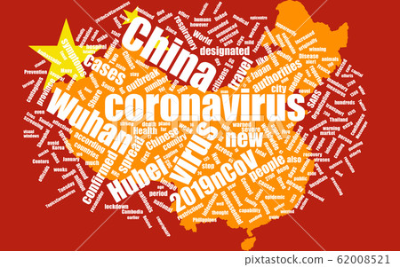 Wuhan coronavirus pandemic concept in word tag 62008521
