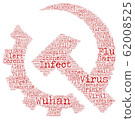 Wuhan coronavirus pandemic concept in word tag 62008525