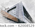Detail of a modern office building with curtain 62008529