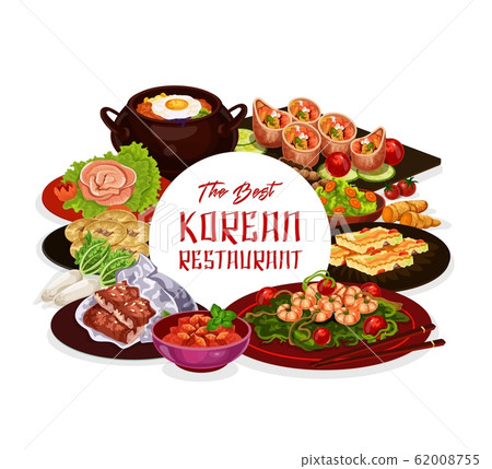 Traditional Korean restaurant menu, Asian cuisine