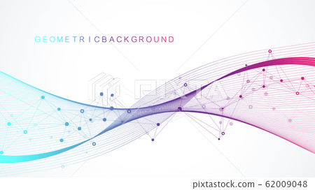 Geometric Abstract Background With Connected Stock Illustration