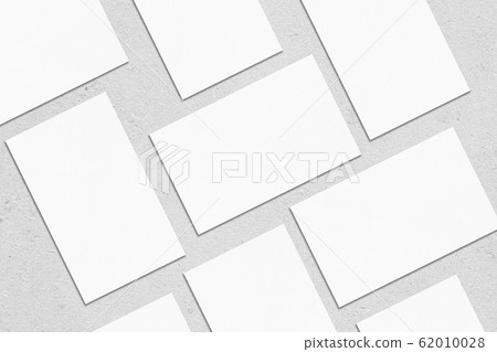 empty white rectangle business card mockups lying 62010028