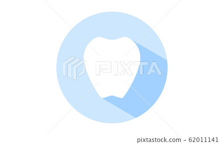 Circle icon with blue shadow, tooth - Stock Illustration [62011141] - PIXTA