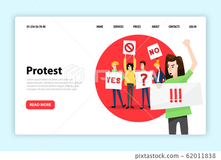 Protesting People Landing Page 62011838