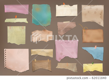 Ripped Paper Vintage Realistic Set  62011840