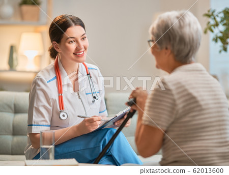 Happy patient and caregiver Happy patient and caregiver 62013600