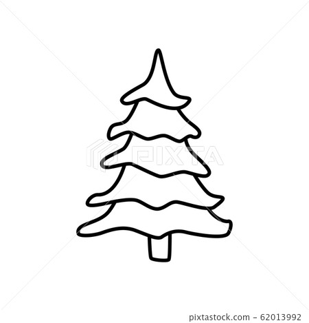 Tree sign isolated on white background. Fir icon 62013992