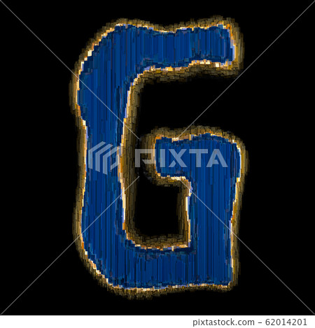 Industrial metal alphabet letter G 3D 62014201