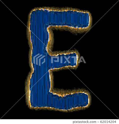 Industrial metal alphabet letter E 3D Industrial metal alphabet letter E 3D 62014204