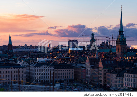 Dusk in Stockholm, Sweden 62014413