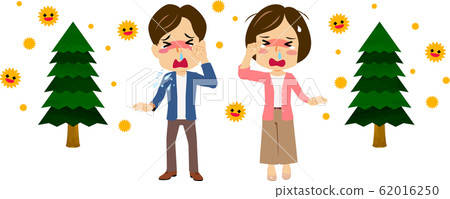 花粉症的男人和女人 62016250