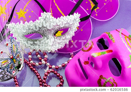 A festive,Beautiful white mardi gras or carnival 62016586