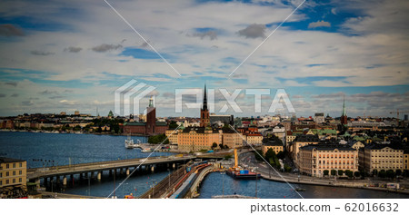 Panorama aerial view to Stokholm from Katarina 62016632