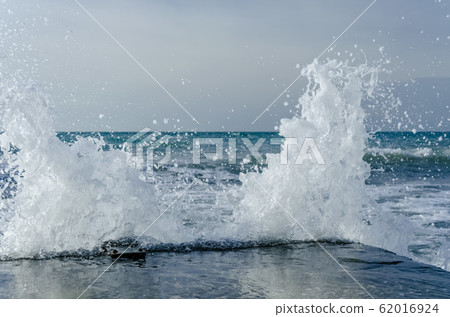 Splashing wave on the Black sea. 62016924