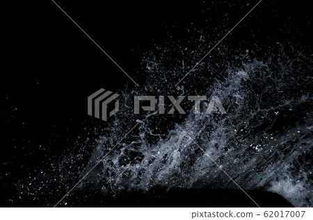 Splashing wave on the Black sea in the night. 62017007