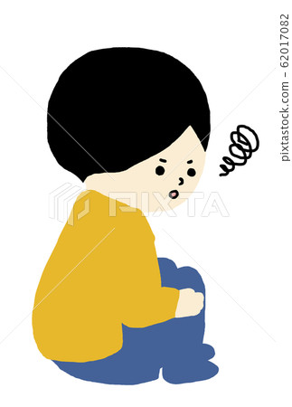 Child illustration boy get angry dissatisfied Child illustration boy get angry dissatisfied 62017082