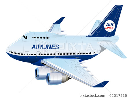 Cartoon Commercial Airplane 62017316