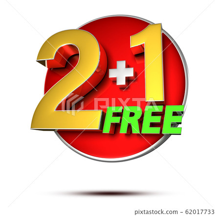 2+1 Free 3d. - Stock Illustration [62017733] - PIXTA
