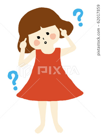 Kid illustration girl worry think 62017859