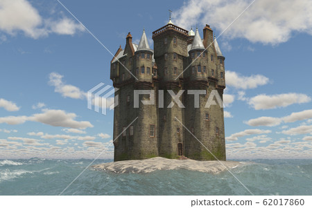 Scottish castle in the sea 62017860