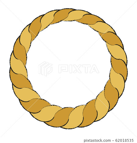 左撇子的繩子繩索裝飾圖矢量 62018535