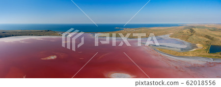 Pink Chokrak lake near Black Sea 62018556