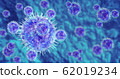 Virus is expanding on microscope view , 3D 62019234