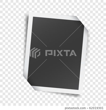 Retro photograph isolated on abstract checkered background. 62019301