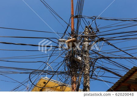 The chaos of cables and wires in Kathmandu The chaos of cables and wires in Kathmandu 62020048