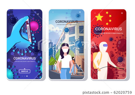 set epidemic MERS-CoV bacteria floating influenza virus cells wuhan coronavirus quarantine 2019-nCoV concepts collection smartphone screens mobile app copy space set epidemic MERS-CoV bacteria floating influenza virus cells wuhan coronavirus quarantine 2019-nCoV concepts collection smartphone screens mobile app copy space 62020759