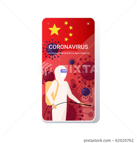scientist in hazmat suit cleaning and disinfecting coronavirus cells epidemic MERS-CoV virus concept wuhan 2019-nCoV pandemic health risk portrait mobile app copy space scientist in hazmat suit cleaning and disinfecting coronavirus cells epidemic MERS-CoV virus concept wuhan 2019-nCoV pandemic health risk portrait mobile app copy space 62020762
